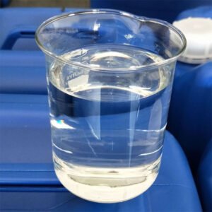 KH-792 Clear glass beaker filled with water resting on a blue lab bench surface