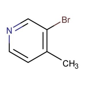 3-Pyridyl bromide Line‑angle drawing of a brominated, methyl-substituted pyridine ring: a six-member aromatic ring with one nitrogen, showing Br and CH3 substituents.